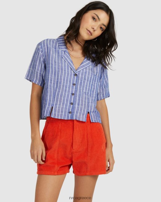 R422N81564 ναυτικό πουκάμισο vacay RVCA γυναίκες βαθύ γαλάζιο είδη ένδυσης