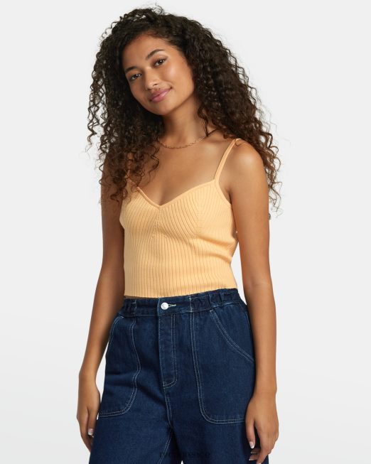 R422N81235 σιλουέτα πλεκτή δεξαμενή RVCA γυναίκες πεπόνι είδη ένδυσης