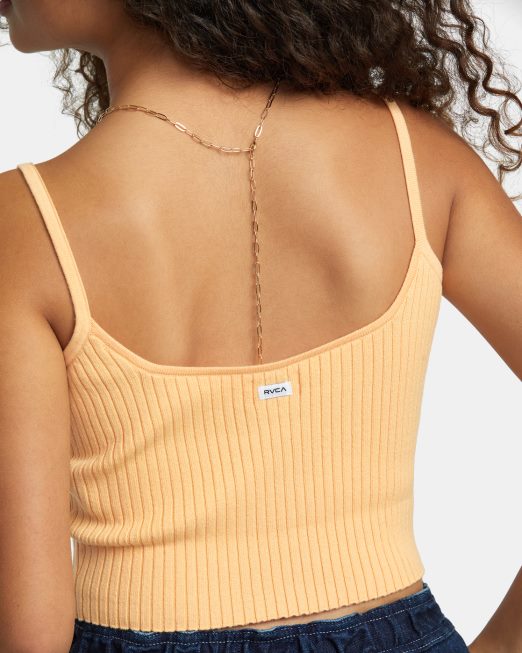 R422N81235 σιλουέτα πλεκτή δεξαμενή RVCA γυναίκες πεπόνι είδη ένδυσης