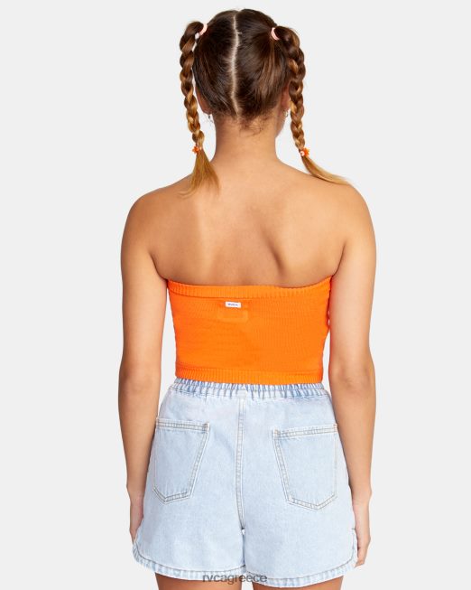 R422N81483 μοτίβα κορυφή σωλήνα RVCA γυναίκες μανταρίνι είδη ένδυσης