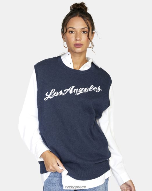 R422N81576 γιλέκο πουλόβερ της πατρίδας RVCA γυναίκες κυκλοθυμικό μπλε είδη ένδυσης