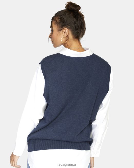 R422N81576 γιλέκο πουλόβερ της πατρίδας RVCA γυναίκες κυκλοθυμικό μπλε είδη ένδυσης