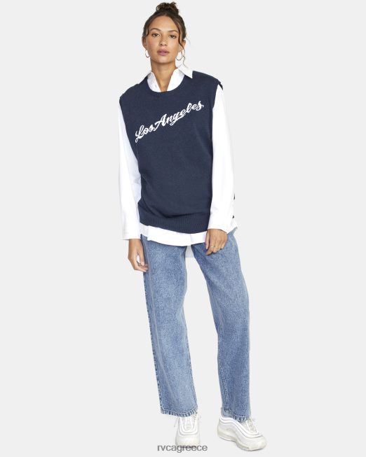 R422N81576 γιλέκο πουλόβερ της πατρίδας RVCA γυναίκες κυκλοθυμικό μπλε είδη ένδυσης