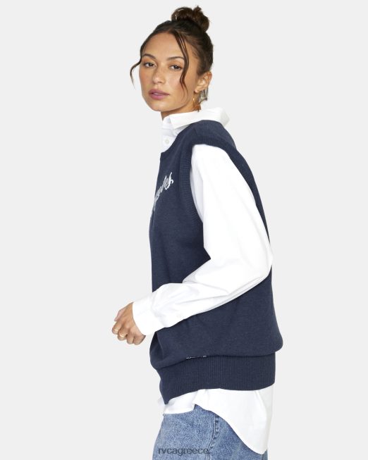 R422N81576 γιλέκο πουλόβερ της πατρίδας RVCA γυναίκες κυκλοθυμικό μπλε είδη ένδυσης