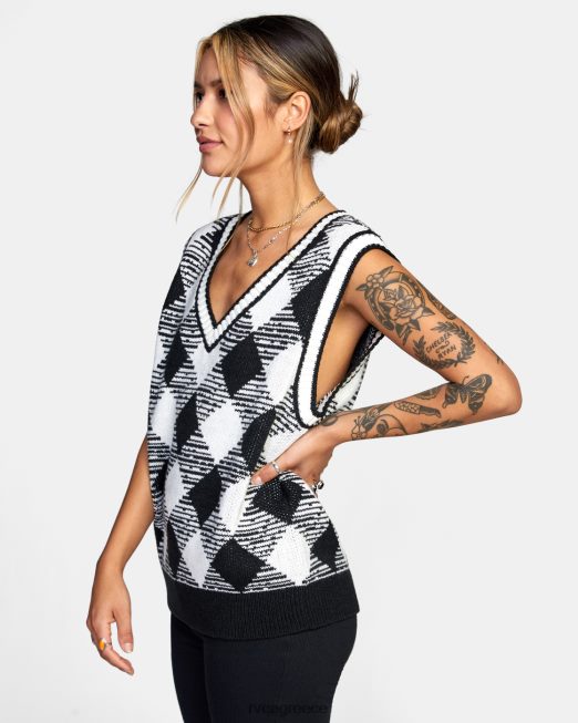 R422N81599 ξέχασέ με όχι μεγάλο γιλέκο πουλόβερ RVCA γυναίκες μαύρος είδη ένδυσης