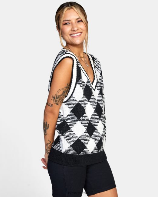 R422N81599 ξέχασέ με όχι μεγάλο γιλέκο πουλόβερ RVCA γυναίκες μαύρος είδη ένδυσης