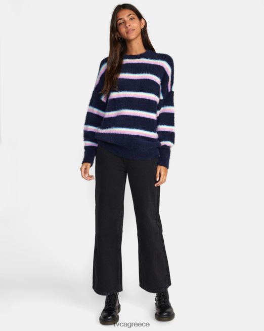 R422N81665 πουλόβερ με λαιμόκοψη RVCA γυναίκες μεσάνυχτα είδη ένδυσης