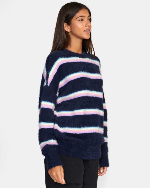 R422N81665 πουλόβερ με λαιμόκοψη RVCA γυναίκες μεσάνυχτα είδη ένδυσης