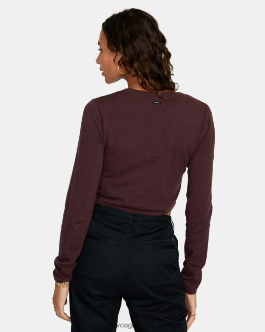 R422N81666 σχολικός χορός cropped ζακέτα πουλόβερ RVCA γυναίκες εσπρέσο είδη ένδυσης