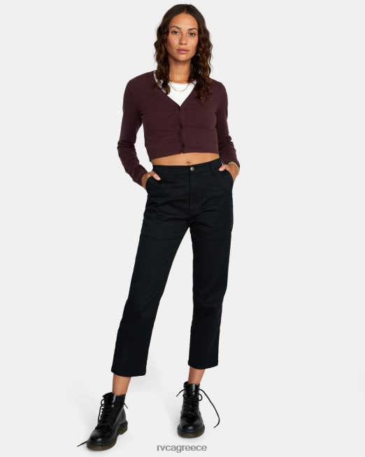 R422N81666 σχολικός χορός cropped ζακέτα πουλόβερ RVCA γυναίκες εσπρέσο είδη ένδυσης