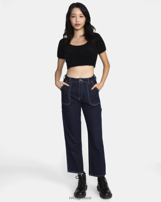 R422N81667 Murray cropped πουλόβερ RVCA γυναίκες μαύρος είδη ένδυσης