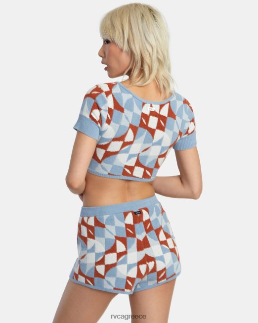 R422N81385 crop top πλεκτό geode RVCA γυναίκες αμμόξυλο είδη ένδυσης