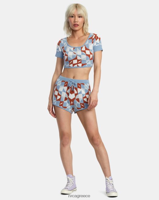 R422N81385 crop top πλεκτό geode RVCA γυναίκες αμμόξυλο είδη ένδυσης