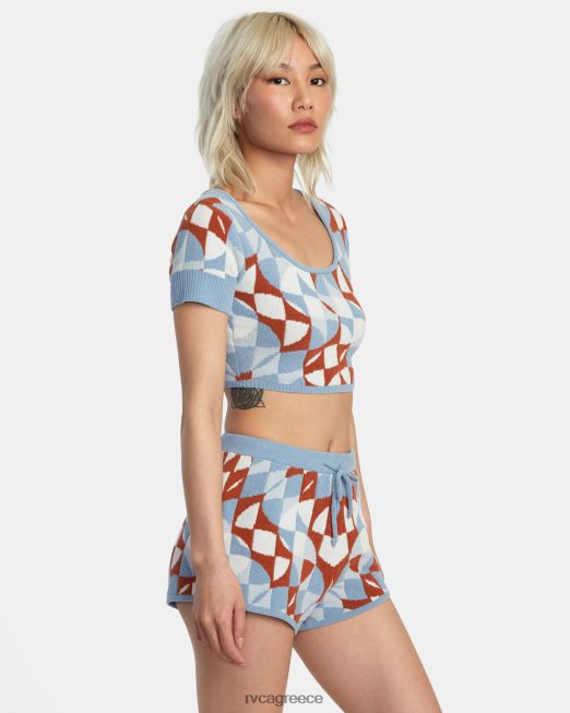 R422N81385 crop top πλεκτό geode RVCA γυναίκες αμμόξυλο είδη ένδυσης