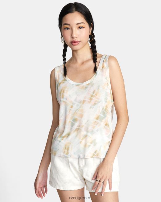 R422N81443 lazy tank top RVCA γυναίκες ψιθύρισε λευκό είδη ένδυσης