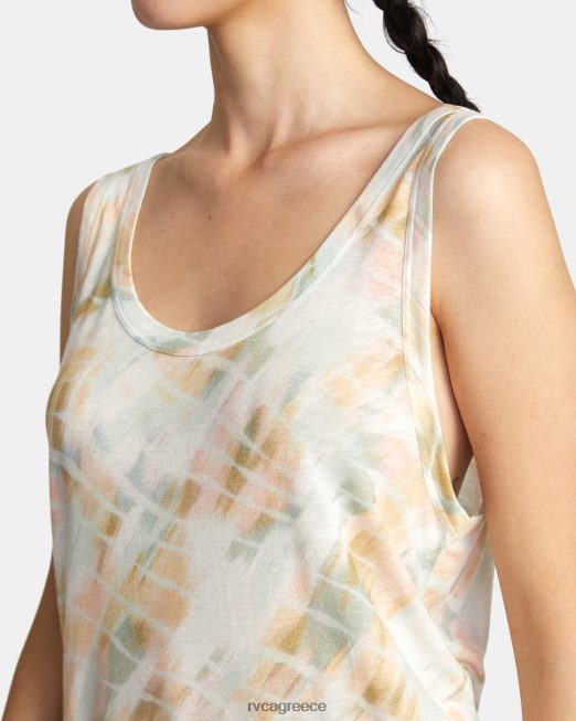 R422N81443 lazy tank top RVCA γυναίκες ψιθύρισε λευκό είδη ένδυσης
