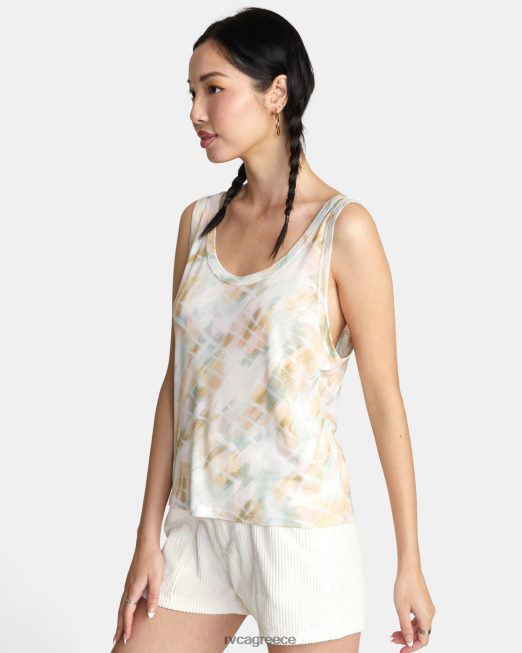 R422N81443 lazy tank top RVCA γυναίκες ψιθύρισε λευκό είδη ένδυσης