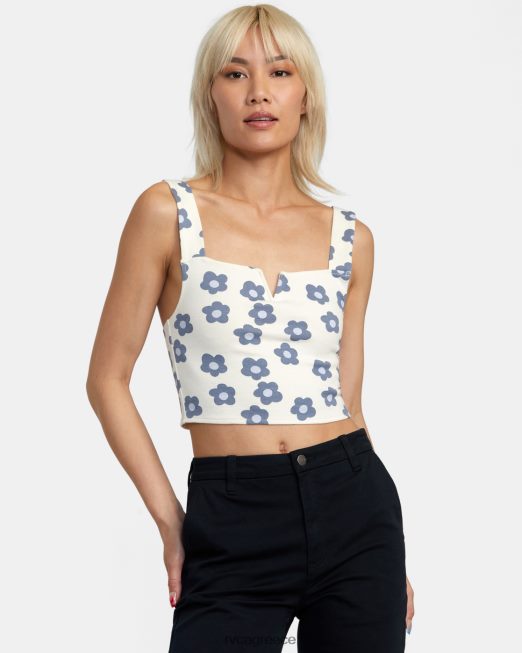 R422N81488 απόλαυση cropped top tank RVCA γυναίκες φυσικός είδη ένδυσης