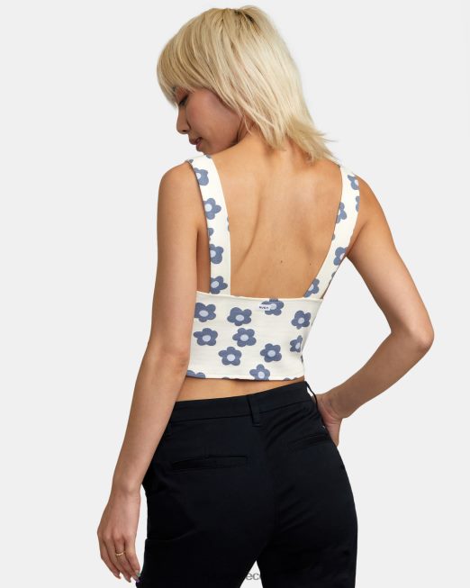 R422N81488 απόλαυση cropped top tank RVCA γυναίκες φυσικός είδη ένδυσης