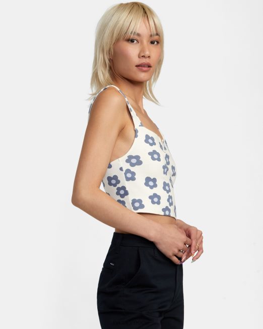 R422N81488 απόλαυση cropped top tank RVCA γυναίκες φυσικός είδη ένδυσης