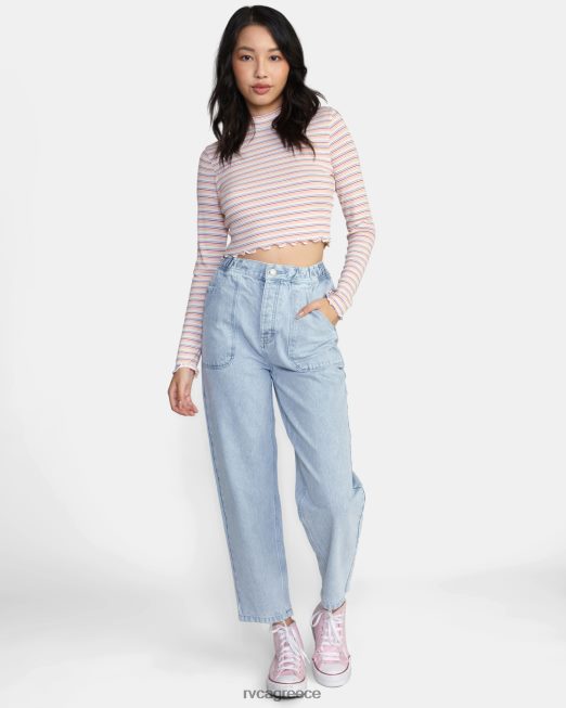 R422N81620 σώζεται μακρυμάνικο RVCA γυναίκες ψιθύρισε λευκό είδη ένδυσης