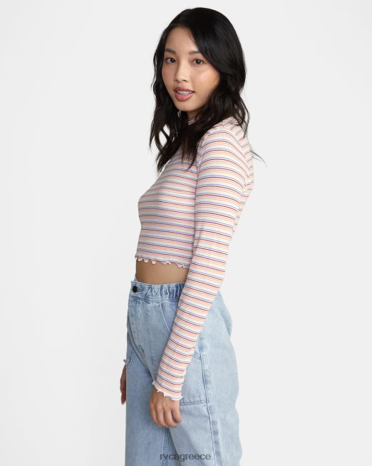 R422N81620 σώζεται μακρυμάνικο RVCA γυναίκες ψιθύρισε λευκό είδη ένδυσης