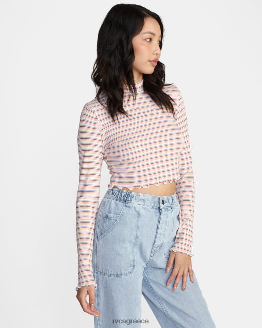 R422N81620 σώζεται μακρυμάνικο RVCA γυναίκες ψιθύρισε λευκό είδη ένδυσης