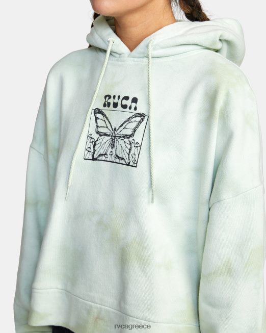 R422N81647 in the air venice tie-dye hoodie RVCA γυναίκες ανοιχτό πράσινο είδη ένδυσης