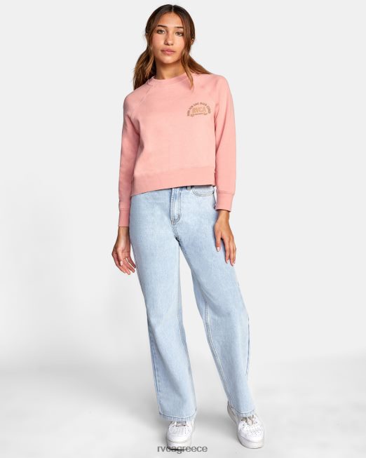 R422N81649 καλές στιγμές φούτερ με λαιμόκοψη RVCA γυναίκες κοκκινίζω είδη ένδυσης