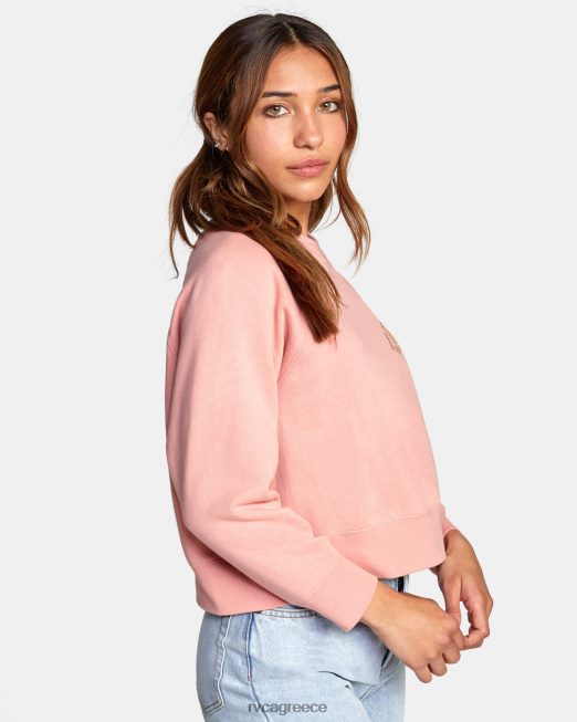 R422N81649 καλές στιγμές φούτερ με λαιμόκοψη RVCA γυναίκες κοκκινίζω είδη ένδυσης