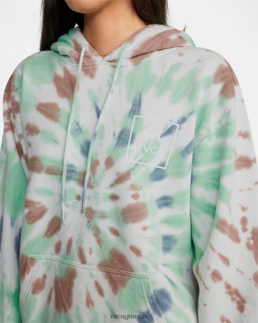 R422N81651 όλη τη διαδρομή tie-dye hoodie RVCA γυναίκες μέντα είδη ένδυσης