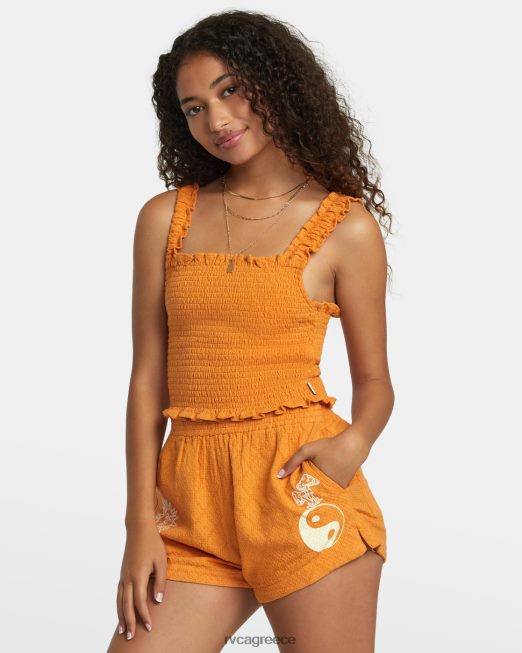 R422N81113 υφαντό σορτς με πριόνι RVCA γυναίκες μανταρίνι είδη ένδυσης