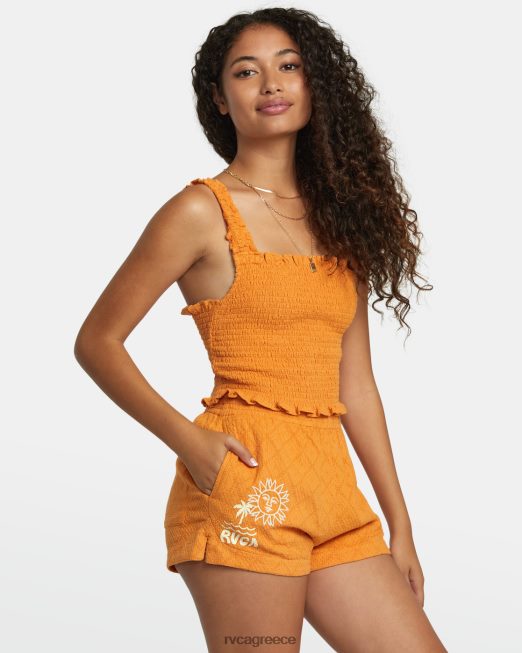 R422N81113 υφαντό σορτς με πριόνι RVCA γυναίκες μανταρίνι είδη ένδυσης