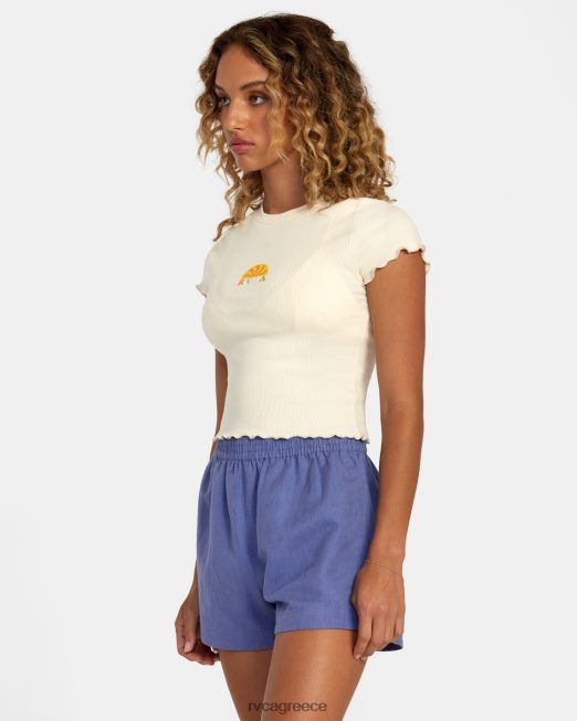 R422N81145 Σορτσάκι με ελαστικό λινό sawyer RVCA γυναίκες ακτή είδη ένδυσης