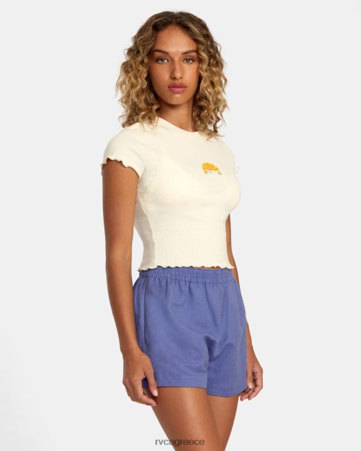 R422N81145 Σορτσάκι με ελαστικό λινό sawyer RVCA γυναίκες ακτή είδη ένδυσης