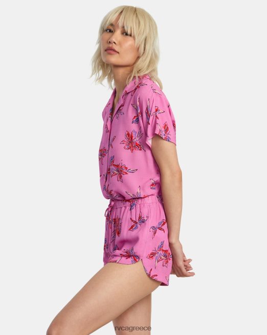 R422N81371 νέο σορτς yume eco βισκόζη RVCA γυναίκες κυκλάμινο είδη ένδυσης