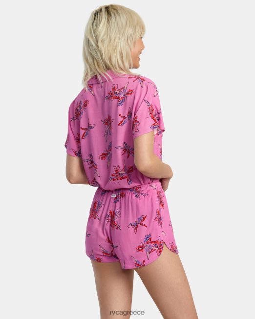 R422N81371 νέο σορτς yume eco βισκόζη RVCA γυναίκες κυκλάμινο είδη ένδυσης