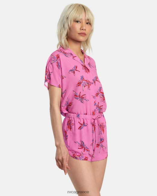 R422N81371 νέο σορτς yume eco βισκόζη RVCA γυναίκες κυκλάμινο είδη ένδυσης