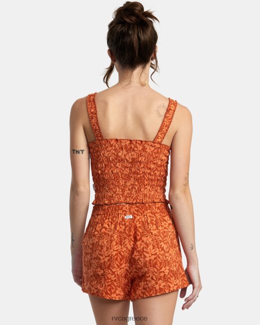 R422N81421 σορτς με ελαστική μέση με στάμπα sawyer RVCA γυναίκες αμμόξυλο είδη ένδυσης