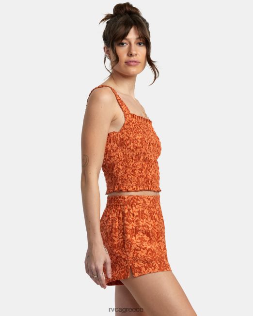 R422N81421 σορτς με ελαστική μέση με στάμπα sawyer RVCA γυναίκες αμμόξυλο είδη ένδυσης