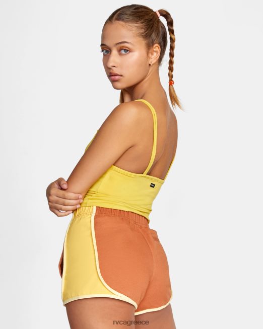 R422N81457 ρολό σορτς RVCA γυναίκες κεχριμπάρι είδη ένδυσης