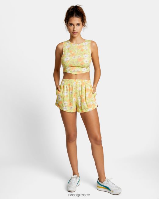 R422N81464 υφαντό σορτς με πριόνι RVCA γυναίκες ασβέστη είδη ένδυσης