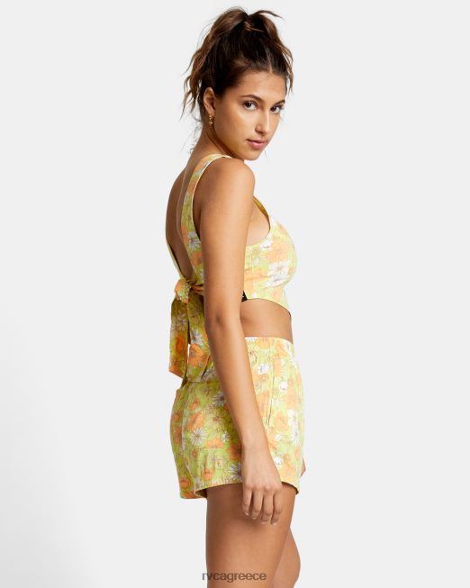 R422N81464 υφαντό σορτς με πριόνι RVCA γυναίκες ασβέστη είδη ένδυσης