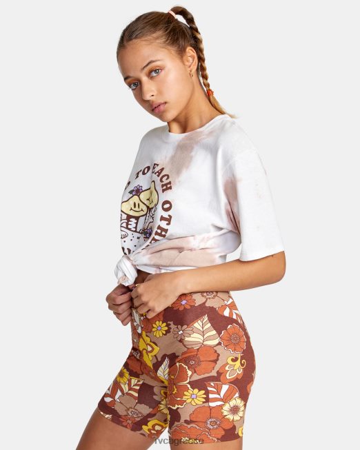 R422N81467 σπρώξτε το σορτς ποδηλάτου RVCA γυναίκες καπουτσίνο είδη ένδυσης