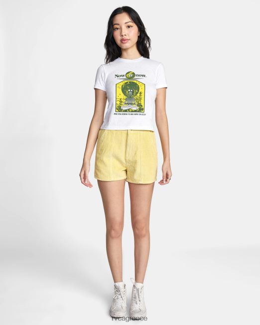 R422N81491 κοτλέ σορτς ημέρας RVCA γυναίκες απαλό κίτρινο είδη ένδυσης