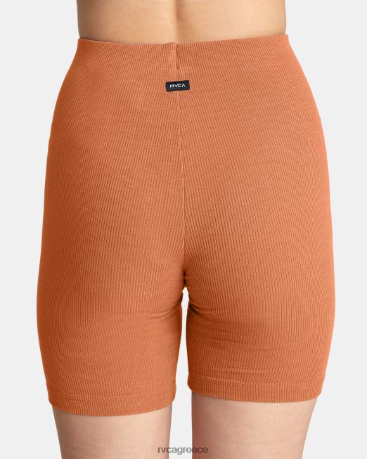 R422N81501 σπρώξτε το σορτς ποδηλάτου RVCA γυναίκες κεχριμπάρι είδη ένδυσης