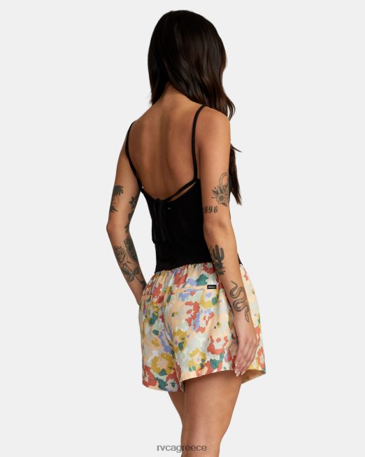 R422N81571 Σορτσάκι με ελαστικό λινό sawyer RVCA γυναίκες πολυ είδη ένδυσης