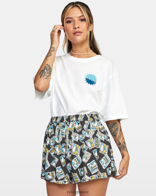 R422N81618 υφαντό σορτς με πριόνι RVCA γυναίκες μαύρος είδη ένδυσης