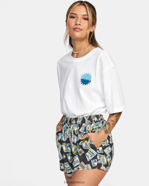 R422N81618 υφαντό σορτς με πριόνι RVCA γυναίκες μαύρος είδη ένδυσης