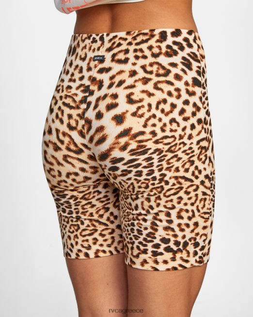 R422N81645 σπρώξτε το σορτς ποδηλάτου RVCA γυναίκες ανοιχτό καφέ είδη ένδυσης